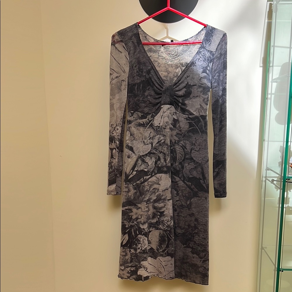 La Fée Maraboutée Long Sleeve Dress - Black, Gray, Beige